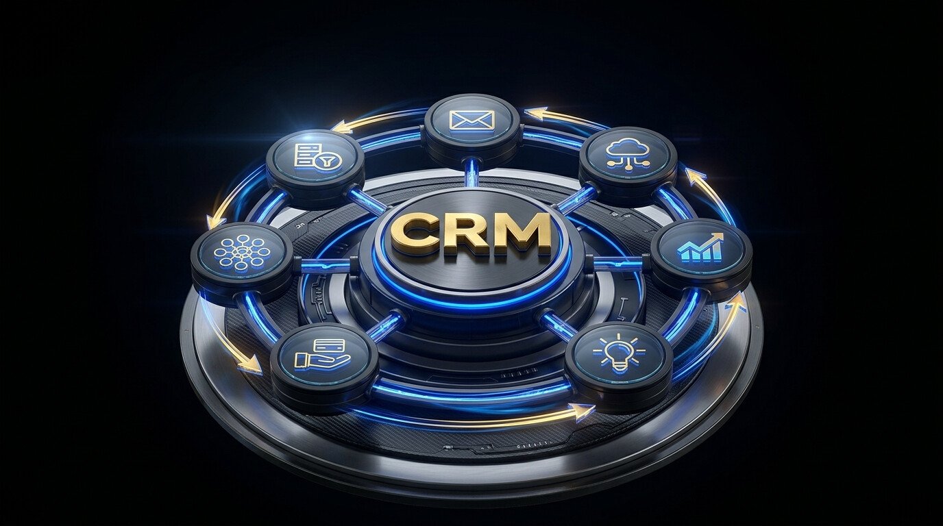 Ilustração representando a cadência de contato de um pipeline de vendas dentro do CRM